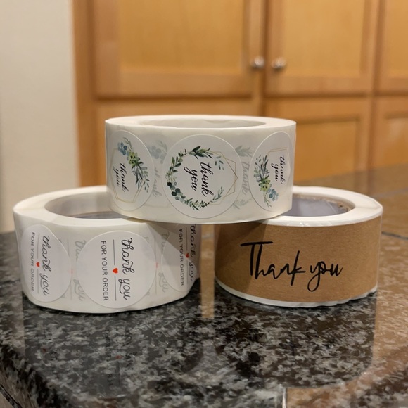 1120PCs Labels Thank You Stickers Handmade Circle - Picture 5 of 5